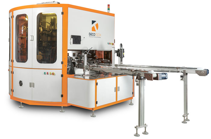 DT-416-CNC 4 color servo driven UV container screen printing machine