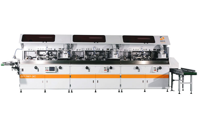 DT-767 1/6 1 to 6 color automatic UV bottle screen printing machine